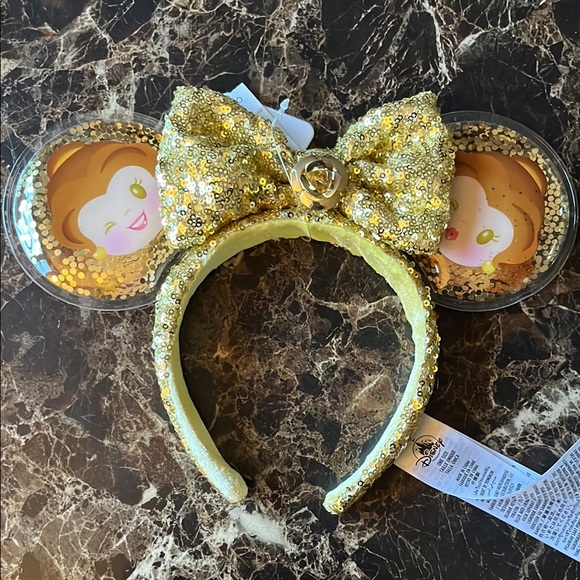 Disney belle sequined Minnie Mouse Ears Headband - Picture 1 of 2